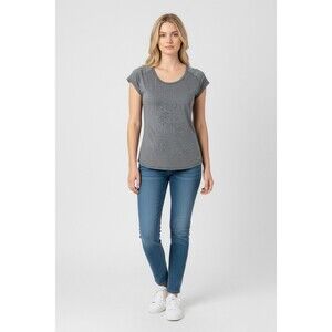 C9 Champion Women's Duo Dry Athletic Gym Scoop Neck T-Shirt Heather (Gray) S